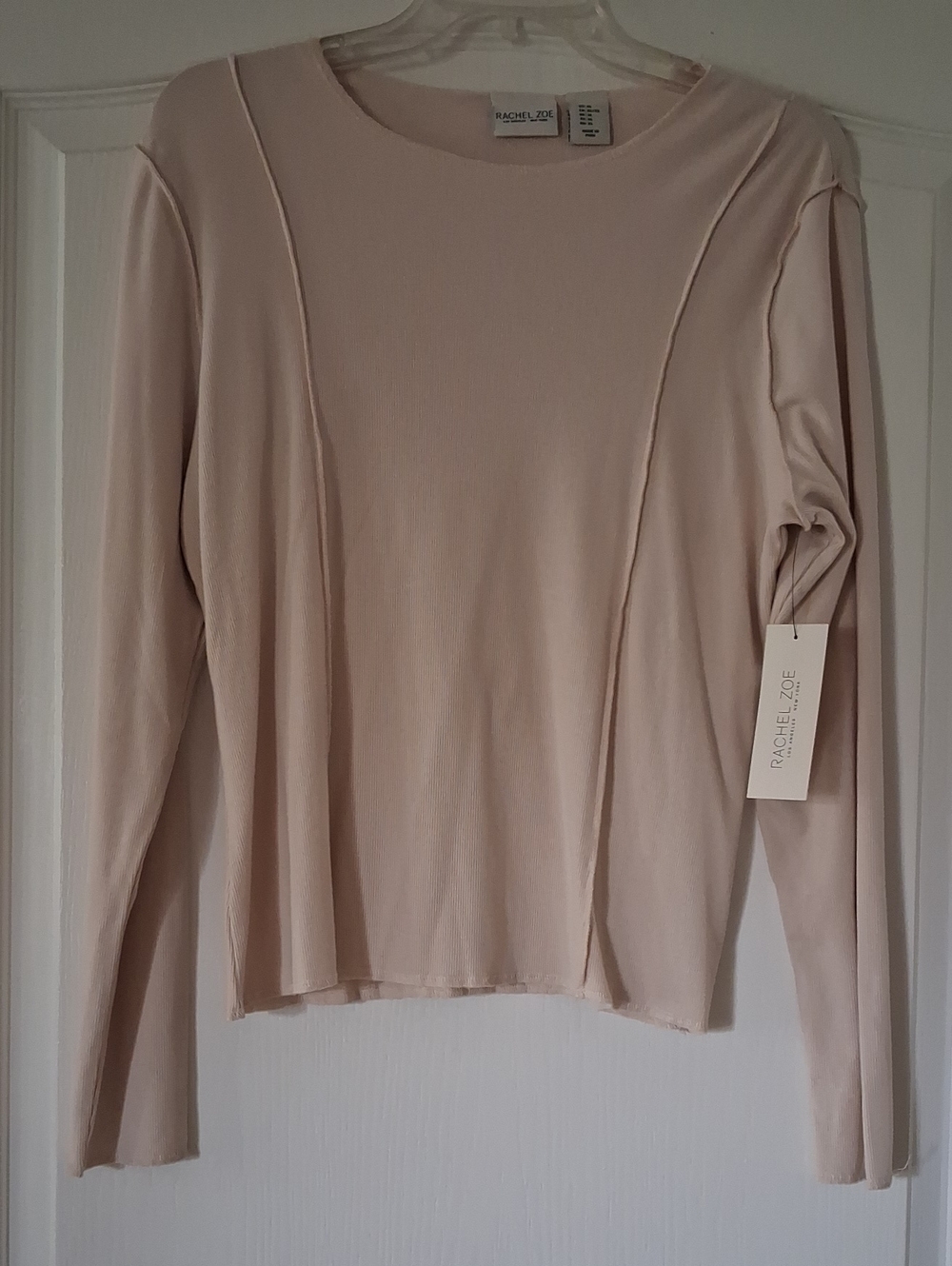 Rachel Zoe Dusty Blush Long-Sleeve Crewneck Top
